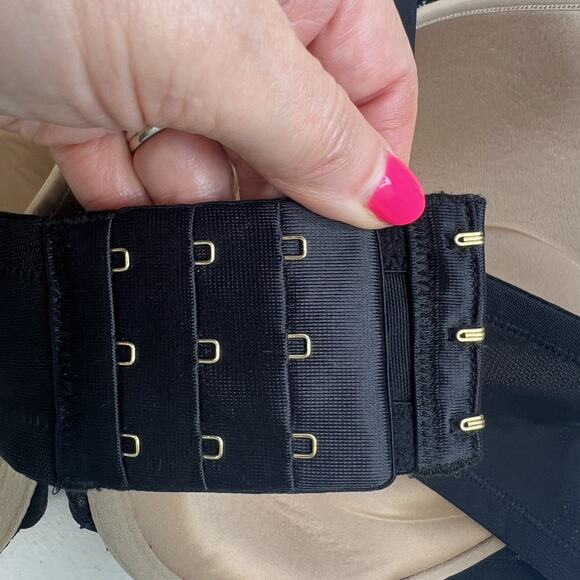 ThirdLove 44E 24/7 Lace Contour Plunge Bra Womens Black Nude Underwire Padded - Picture 7 of 13